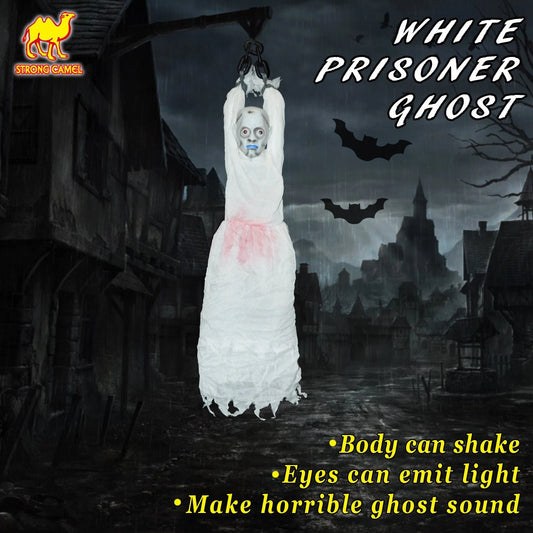 SUNNYOUTDOOR 47'' Holloween Ghost Prop Electric Holiday Decor Party Gift Sound Lighted