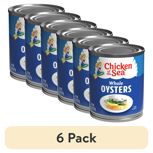 (6 pack) Chicken of the Sea Whole Oysters 8 oz