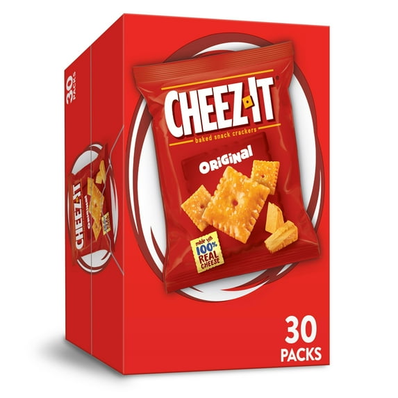 Cheez-It Original Cheese Crackers, Baked Snack Crackers, 30 Count