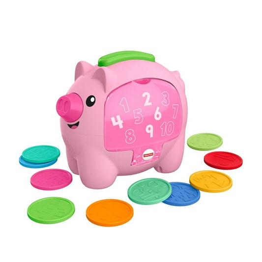 Fisher-Price Laugh & Learn Count & Rumble Piggy Bank Baby & Toddler Toy with Music & Motion