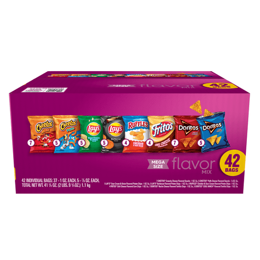 Frito-Lay Flavor Mix Variety Pack Snack Chips, 42 Count Multipack