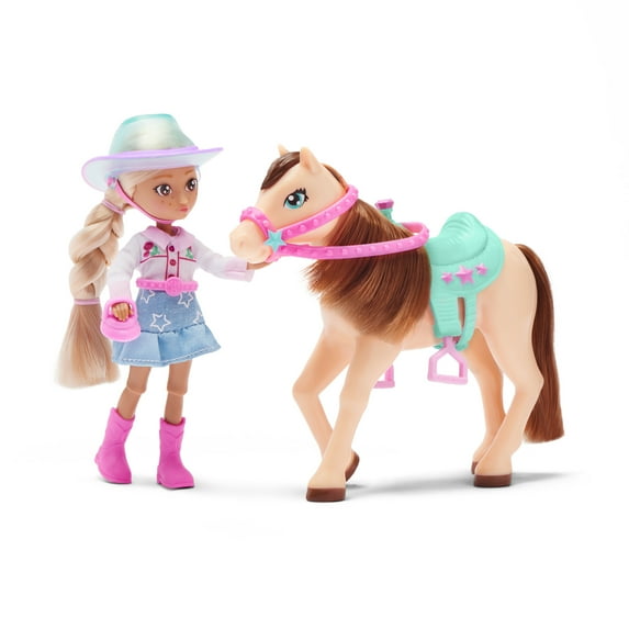 Hey Bestie Charlie & Daisy (5.5-inch) Fashion Doll & Toy Horse Set, Blonde Hair & Brown Eyes, Ages 3 & Up