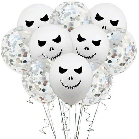 KABB 12" Assorted Colors Halloween Balloons, 10 Count