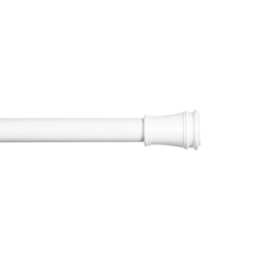 Kenney® Rogers 5/8" Twist & Fit™ No Tools Adjustable Tension Window Curtain Rod, 48-84", White