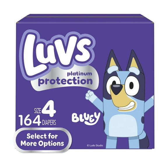 Luvs Platinum Protection Baby Diapers Size 4, 164 Count (Select for More Options)