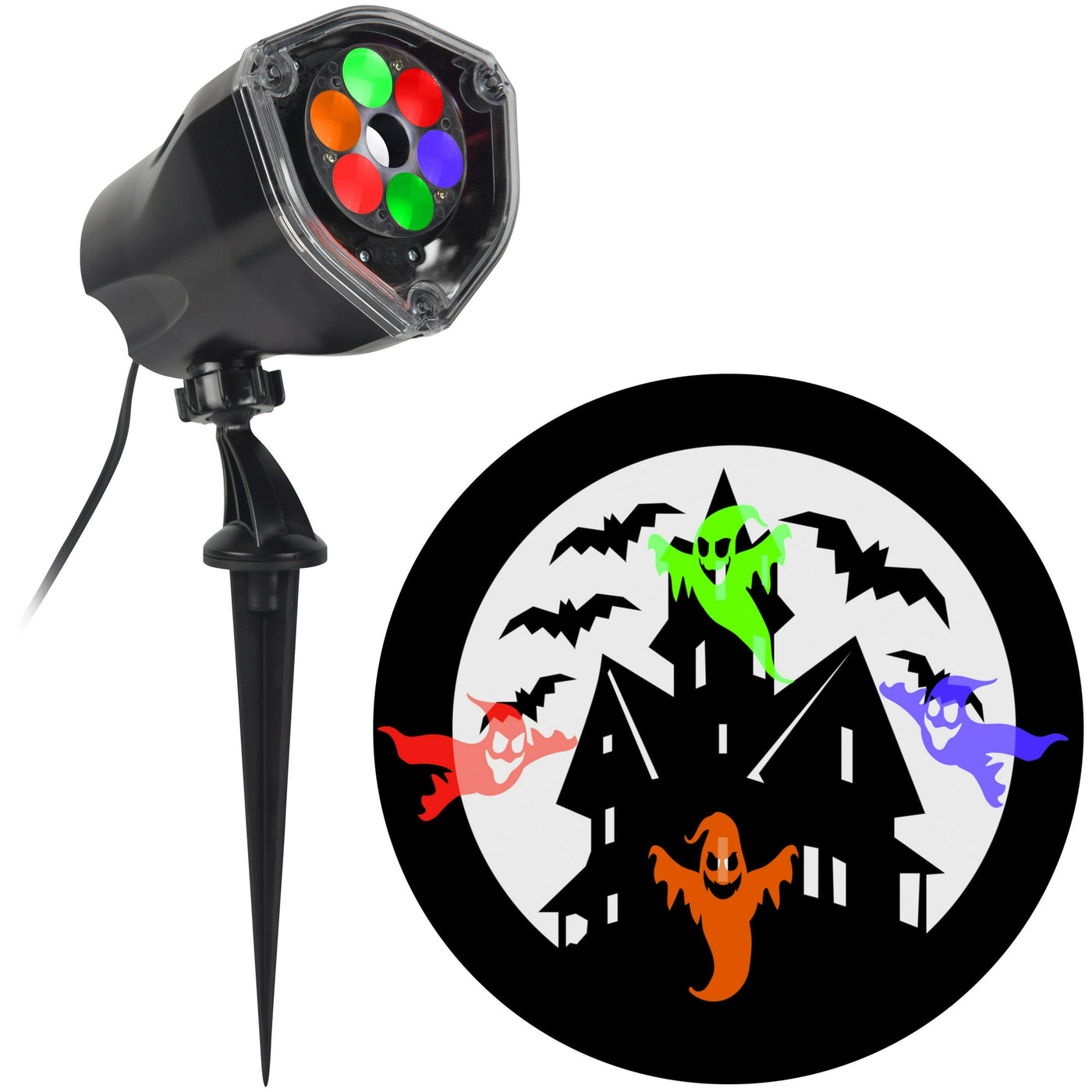 Halloween Projection Light Haunted House w/ Ghosts 3.72 in x 5.27 in x 11.76 in 0.97 lb