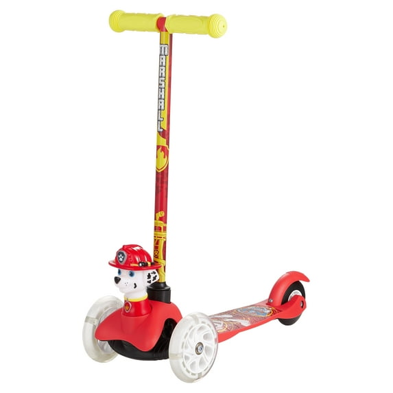 Paw Patrol Marshall Ride-N-Glide Buddies 3D Toddler Scooter, 3 Wheel Scooter for Kids Ages 3+, Red