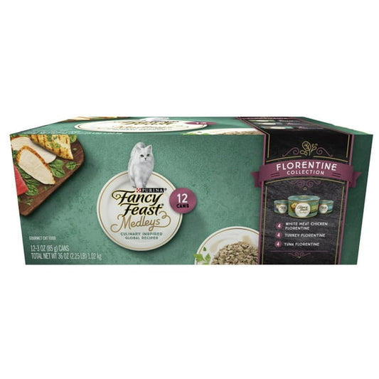 Purina Fancy Feast Medleys Food, Wet Cat Food, Florentine Collection, 3 oz Cans (12 Pack)