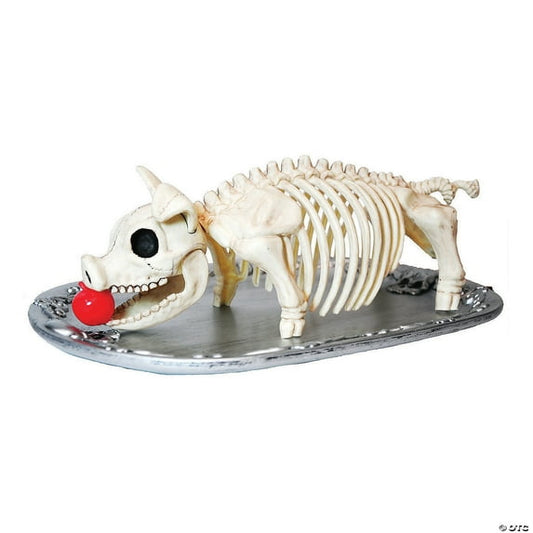 Seasons USA Roasted Pig Skeleton Platter Halloween Decoration - 12 in x 15 in x 5 in