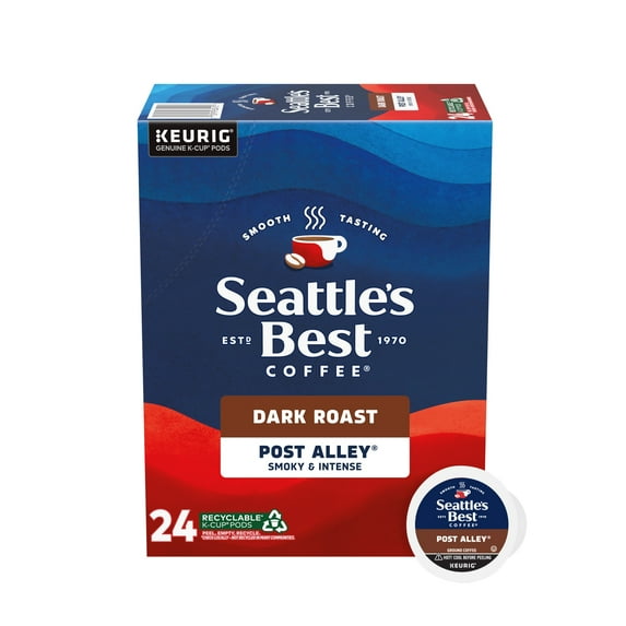 Seattle’s Best Coffee, Post Alley, Dark Roast K-Cup Coffee Pods, 100% Arabica, 24 Count