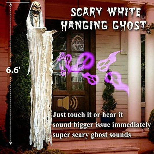 SunriseHanging Halloween Ghost Decoration, White