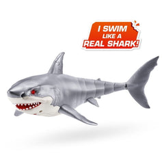 Robo Alive Great White Shark Series 1 by Zuru, Battery-Powered Robotic Light up Shark Toy