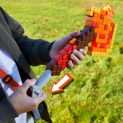 Nerf Minecraft Firebrand, Dart Blasting Axe, Halloween Costume Accessory