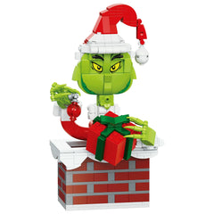 Brickcraft Up the Chimney Grinch Building Kit, (504 Pieces )– Limited Edition Christmas Décor Collectible & Gift for Kids Ages 8+