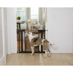 Safety 1st Easy Install Modern Farmhouse Gate, Rustic