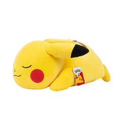 Pokemon 18” Plush Sleeping Pikachu - Cuddly- Must Have for Pokémon Fans- Plush for Traveling, Car Rides