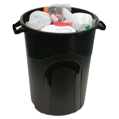 Hyper Tough 32 Gallon Injection Molded Trash Can - Black - TI0070