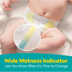 Pampers Swaddlers Wetness Indicator Hypoallergenic Soft Latex and Paraben Free Soft Diapers - Size 1, 164 Count