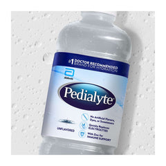 (4 pack) Pedialyte Electrolyte Drink, For Kids & Adults, Unflavored, 1 Liter