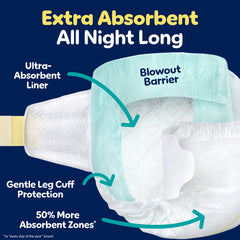 Pampers Swaddlers Overnight Zzz Baby Diapers Size 6, 42 Count (Select for More Options)