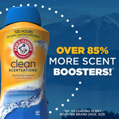 (4 pack) ARM & HAMMER Clean Scentsations In-Wash Scent Booster, Laundry Scent Booster Purifying Waters scent, 45 Oz