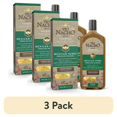 (3 pack) Tio Nacho Mexican Herbs Shampoo, Strengthening Hair Care with Royal Jelly, Ginseng, Wheat and Jojoba Oil, Honey Scented-14 Fl Oz