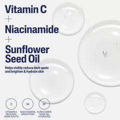 CETAPHIL Vitamin C Serum, Lightweight Serum for All Skin Types, 1 fl oz, Vitamin C, Niacinamide & Sunflower Seed Oil