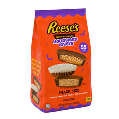 Reese's Assorted Flavored Snack Size Peanut Butter Cups Halloween Candy, Bag 30.25 oz, 55 Pieces