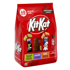 Kit Kat Assorted Flavored Wafer Snack Size Halloween Candy, Bag 30.2 oz, 60 Pieces