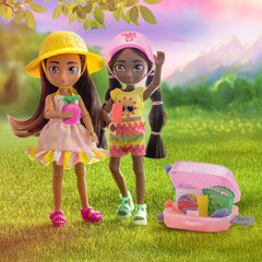 Hey Bestie Jasmine & Makayla 21 Piece Set of 2 (5.5-inch) Travel Dolls with Accessories, Kids Ages 3 & Up