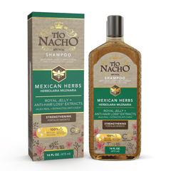 (3 pack) Tio Nacho Mexican Herbs Shampoo, Strengthening Hair Care with Royal Jelly, Ginseng, Wheat and Jojoba Oil, Honey Scented-14 Fl Oz