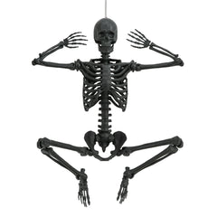 5ft White Poseable Skeleton Decoration, Halloween Outdoor Decor, by Way To Celebrate