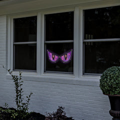 Northlight Lighted Eyes Halloween Window Decoration - 20" - Purple