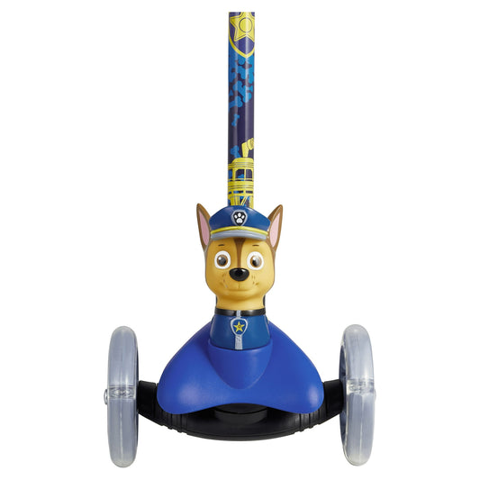 Paw Patrol Chase Ride-N-Glide Buddies 3D Toddler Scooter, 3 Wheel Scooter for Kids Ages 3+, Blue