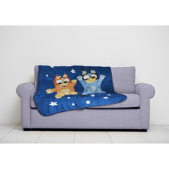 Bluey In The Dream Kids Throw Blanket, 46 x 60, Microfiber, Blue, BBC Studios Ages 1+