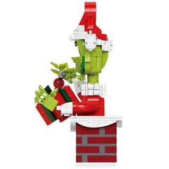 Brickcraft Up the Chimney Grinch Building Kit, (504 Pieces )– Limited Edition Christmas Décor Collectible & Gift for Kids Ages 8+