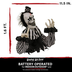 Haunted Hill Farm 1.8 ft Groundbreaker Clown-Vile, Halloween Decoration, Multi-Color, HHFJCLOWN-2LSA
