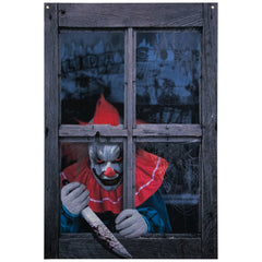 Northlight Creepy Clown Scary Window Halloween Decoration - 47"