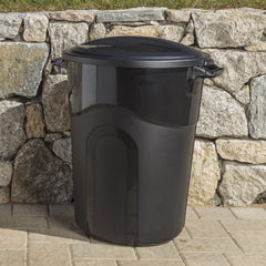 Hyper Tough 32 Gallon Injection Molded Trash Can - Black - TI0070