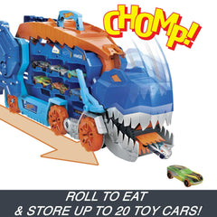 Hot Wheels City Ultimate T-Rex Transporter, Hauler Transforms into a Dino, Featured in “Let’s Race”