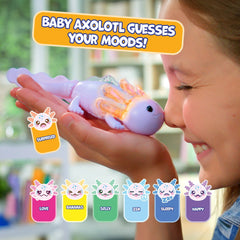 Fingerlings Interactive Baby Axolotl, Auggie (Purple), Swims & Lights Up