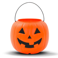 30ct - 8.5" Orange Pumpkin Pail Halloween Trick-or-Treat Basket, by Way To Celebrate