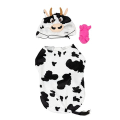 Vibrant Life Halloween Cow Costume for Dogs & Cats, Black and White