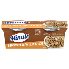 (8 pack) Minute Brown and Wild Rice, Microwaveable Rice Cups, 4.4 oz, 2 Cups