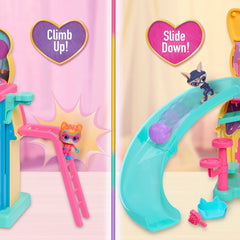 Disney Junior SuperKitties Purr ‘N’ Play Playset and Figures, 12-pieces, Lights and Sounds
