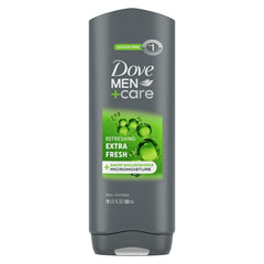 Dove Men+Care Extra Fresh Collection Body Wash, 2-in-1 Shampoo + Conditioner & Antiperspirant Deodorant Stick, 3 Count