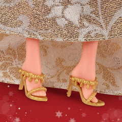 Barbie Signature 2025 Holiday Barbie Fashion Doll, Seasonal Collector, Blonde with Silver & Gold Gown