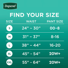 Depend Fresh Protection Incontinence Underwear for Women, Adult Diapers, XXL, 22 Count