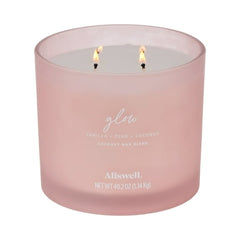 Allswell Glow (Vanilla + Pear + Coconut) Scented 4-Wick Spa Jar Candle 40.2oz