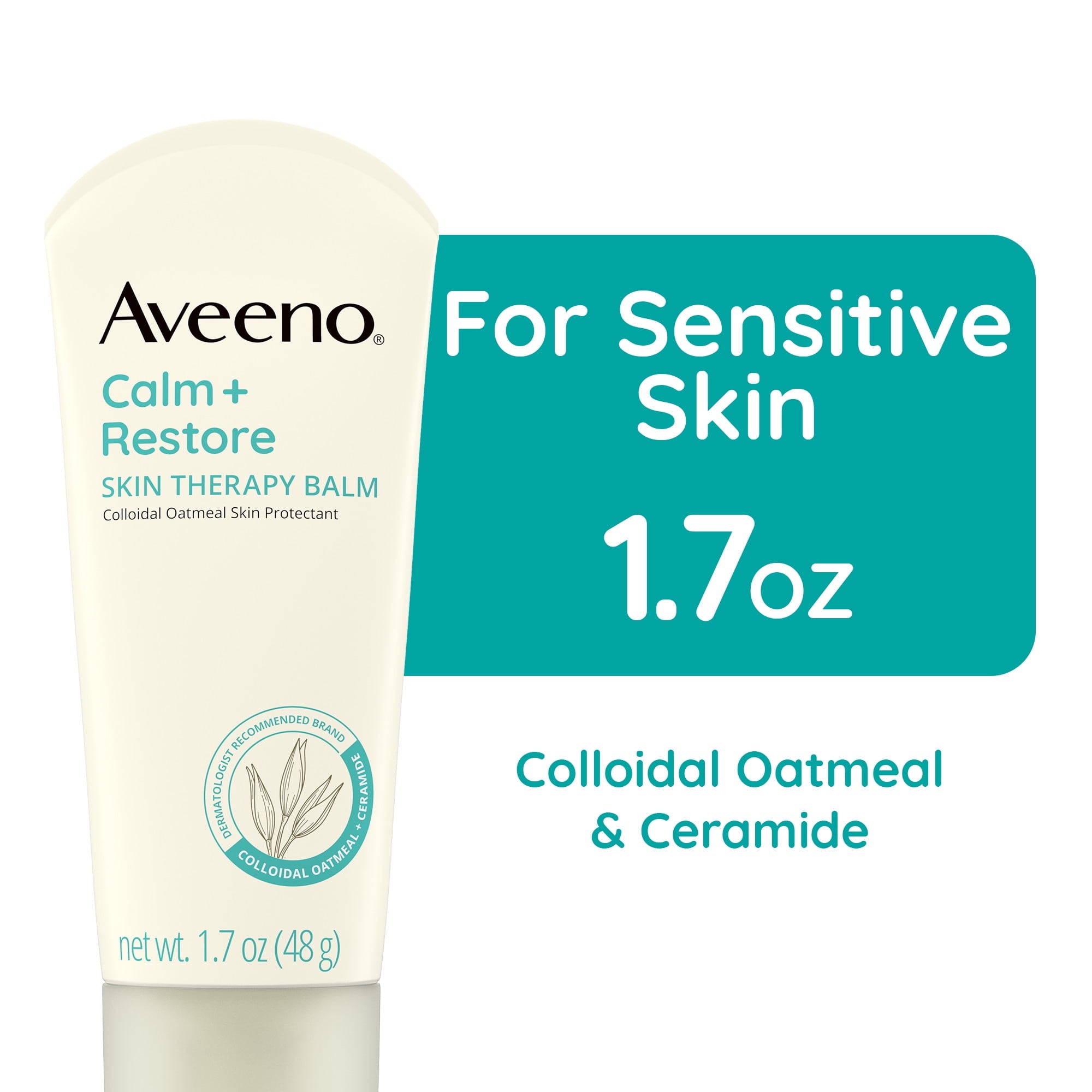 Aveeno Calm + Restore Skin Therapy Balm for Sensitive Skin, Face Moisturizer, 1.7 oz